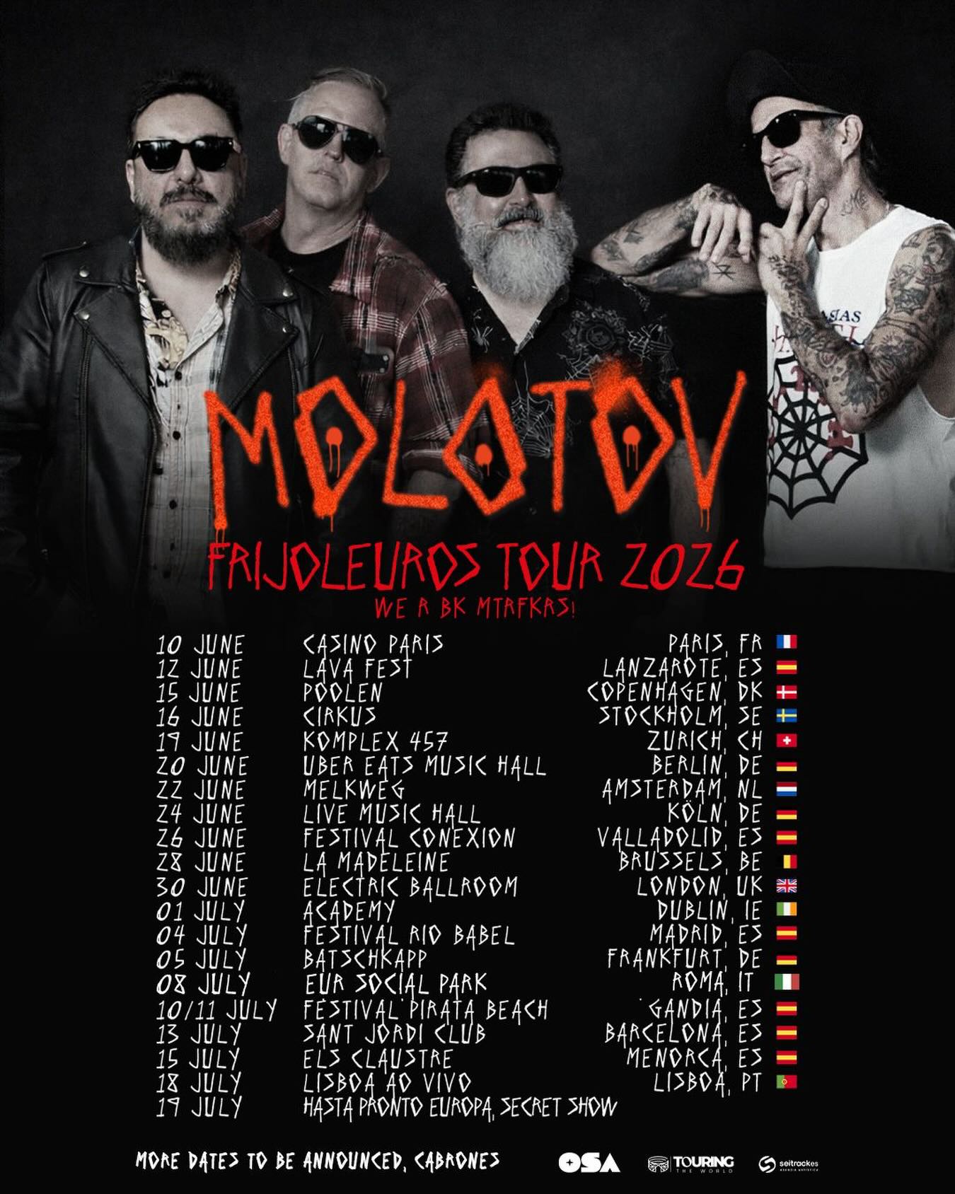 Molotov Frijoleuros Tour Poster 2026–2028